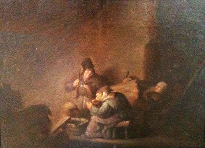 Adriaen van ostade Peasant family indoors oil painting picture
